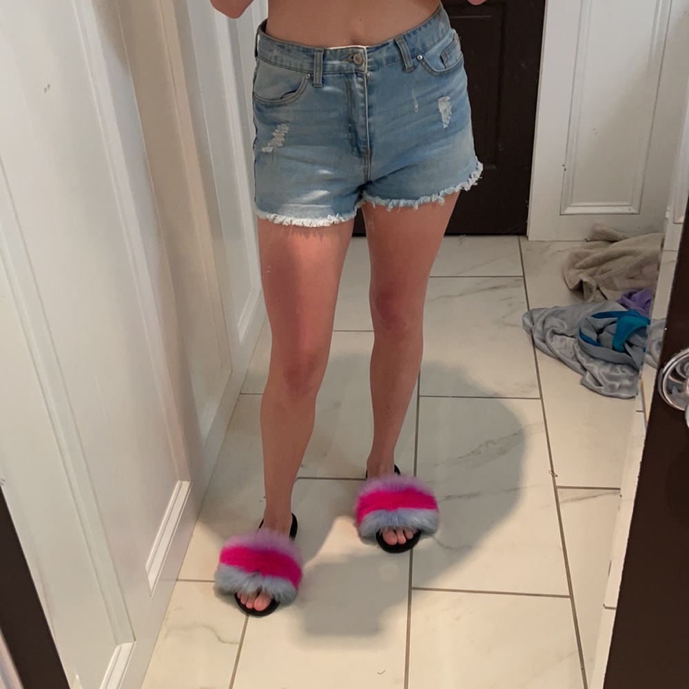 high rise Jean shorts